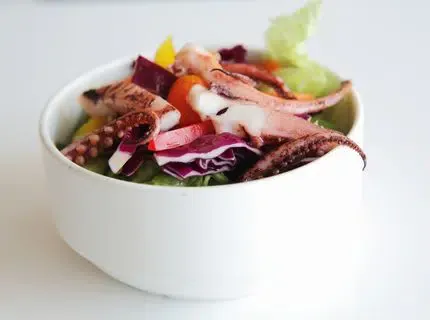 เมนูอาหารหนวดปลาหมึกแช่แข็ง