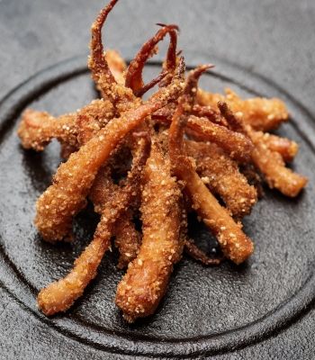 หนวดปลาหมึกชุบแป้งทอด