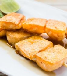 ท้องปลาแซลมอนย่างเกลือ