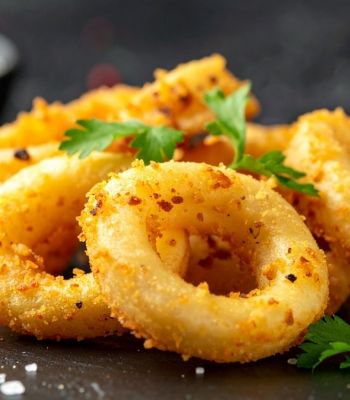 ปลาหมึกวงทอดกรอบ