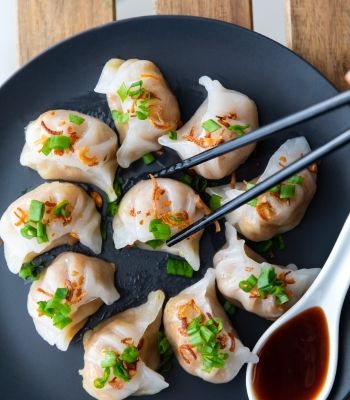 เกี๊่ยวซ่าไก่ นึ่ง